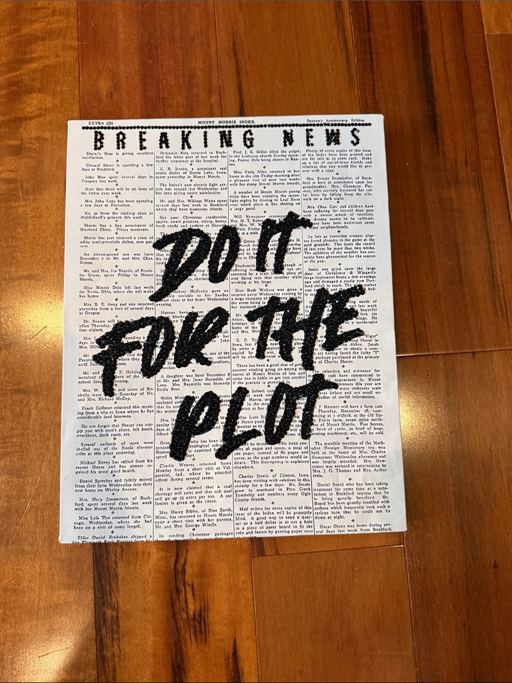 Don't Believe the Hype Newspaper Print Art